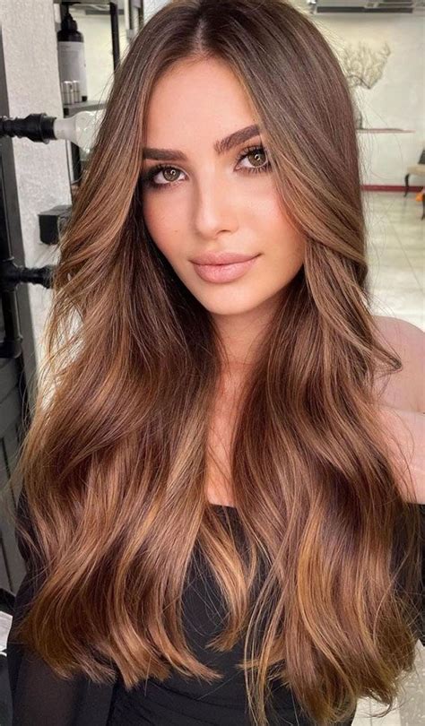 light brown hair with caramel highlights|chestnut brown with caramel highlights.